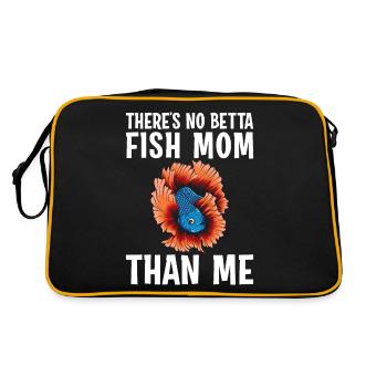 Aquarium Beta Fish Mommy There is no better bet - Retro Bag - black/gold - Back