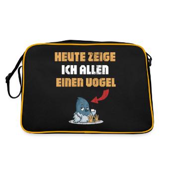 Bird for pranksters and humor lover nerd - Retro Bag - black/gold - Back