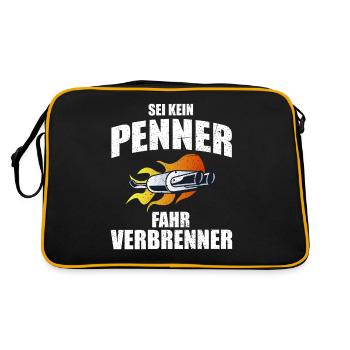 Combustion engine Don't be a bum, drive a combustion engine - Retro Bag - black/gold - Back
