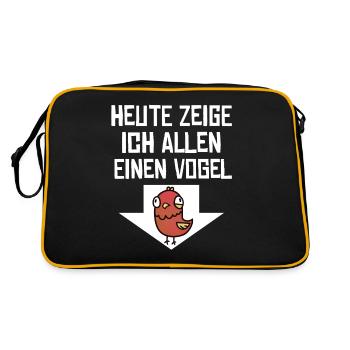 Bird for pranksters and humor lover nerd - Retro Bag - black/gold - Back