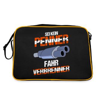 Combustion engine Don't be a bum, drive a combustion engine - Retro Bag - black/gold - Back
