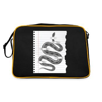 Serpent astucieux pour les amoureux de la nature et les gardiens de terrarium - Sac Retro - noir/or - Dos