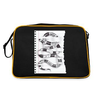 Serpent astucieux pour les amoureux de la nature et les gardiens de terrarium - Sac Retro - noir/or - Dos
