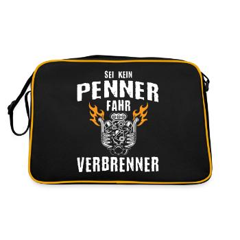 Combustion engine Don't be a bum, drive a combustion engine - Retro Bag - black/gold - Back