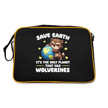 Is the only planet with wolverine Earth Day - Retro Bag - black/gold - Back