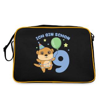 J’ai déjà 9 ans d’anniversaire suricate - Sac Retro - noir/or - Dos