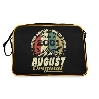 Août 2001 Vintage 2001 Cadeau D'anniversaire Août - Sac Retro - noir/or - Dos