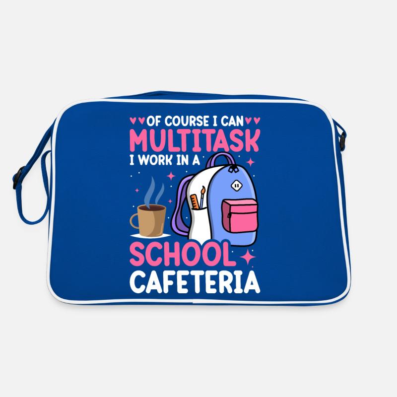 Cafeteria Mitarbeiterin Mittagessen Dame Multitask Retro Tasche
