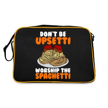 Flying Spaghetti Monster FSM - Retro Bag - black/gold - Back