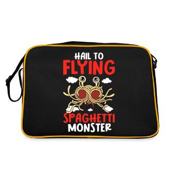 Flying Spaghetti Monster FSM - Retro Bag - black/gold - Back