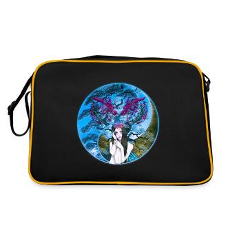 YingYang Dragon Dragon Fée Elfe Mystique - Sac Retro - noir/or - Dos
