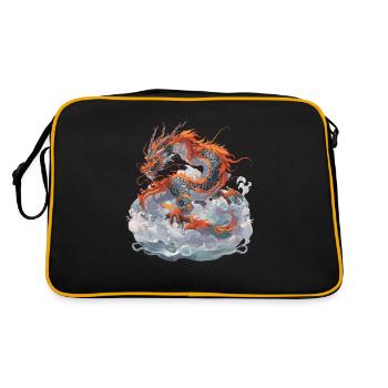 Dragon Dragon Créature mythique Conte de fées - Sac Retro - noir/or - Dos