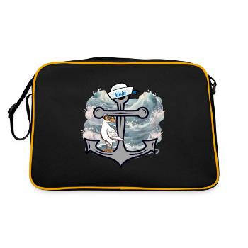 Maritime Seagull Seagulls Marins Marins Marins - Sac Retro - noir/or - Dos