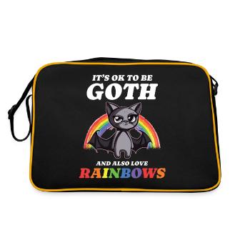 Goth Rock Satan Licorne Festivals Death Metal - Sac Retro - noir/or - Dos