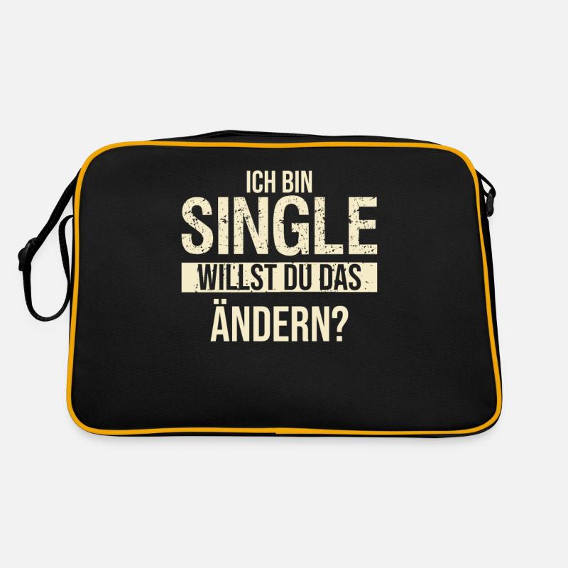 Lustiges Solo Single Männer Bachelor Junggeselle Retro Tasche