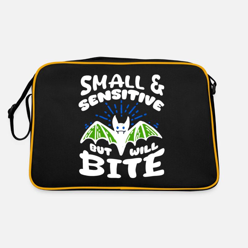 Fledermaus Halloween Small Sensitive But Will Bite Retro Tasche
