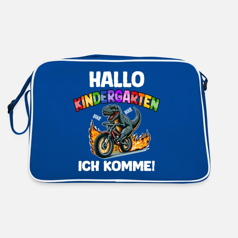 T-Rex Dino Kindergartenstart Kinder Jungs, Mädchen Retro Tasche