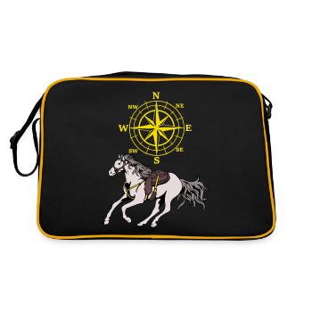 Compass Horse Horse Adventure Wind Rose Riding - Retro Bag - black/gold - Back
