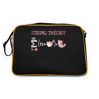 Nerd de la théorie des cordes Le chat de Schrödinger - Sac Retro - noir/or - Dos