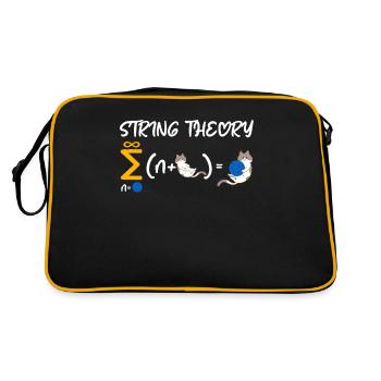 Nerd de la théorie des cordes Le chat de Schrödinger - Sac Retro - noir/or - Dos