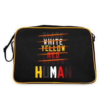 contre le racisme, contre la droite, contre les nazis, l’amour - Sac Retro - noir/or - Dos
