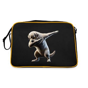 Dabbing Dogs Animal Lover Dab Labrador Retriever - Retro Bag - black/gold - Back