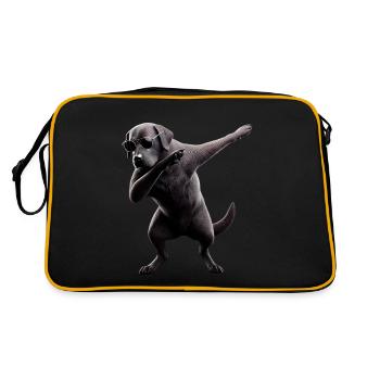 Dabbing Dogs Animal Lover Dab Labrador Retriever - Retro Bag - black/gold - Back