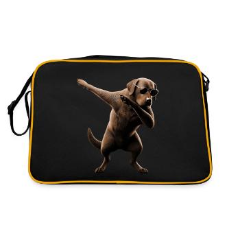 Dabbing Dogs Animal Lover Dab Labrador Retriever - Retro Bag - black/gold - Back