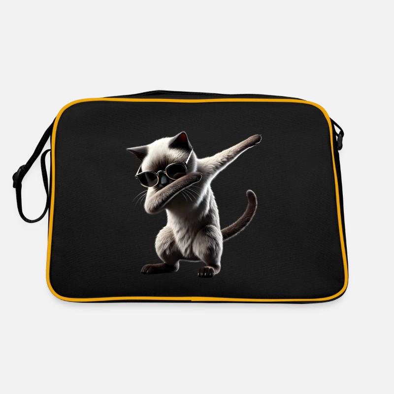 Dabbing Siamese Cat Motif Dab Cool Pets Retro Bag