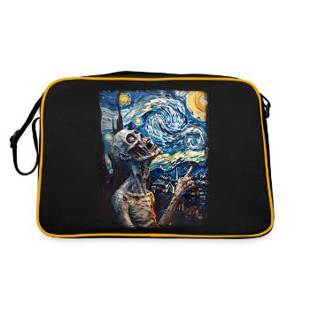 Peinture Zombie Nuit Étoilée - Sac Retro - noir/or - Dos