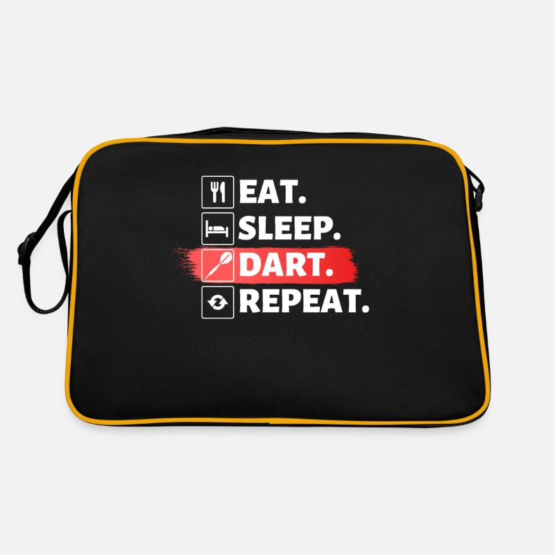 Manger dormir fléchette répéter - Drôle de fléchette dicton pour Sac Retro