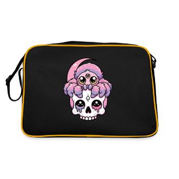 Kawaii Gothique Tarentule Couleurs Pastel Gothique Goth - Sac Retro - noir/or - Dos