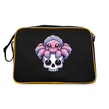Kawaii Gothique Tarentule Couleurs Pastel Gothique Goth - Sac Retro - noir/or - Dos