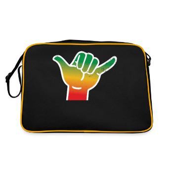 Musique Rastafari Vibes Uniquement Rasta Jamaïque Reggae - Sac Retro - noir/or - Dos