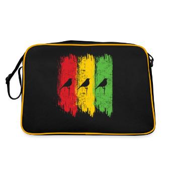 Musique Rastafari Vibes Uniquement Rasta Jamaïque Reggae - Sac Retro - noir/or - Dos