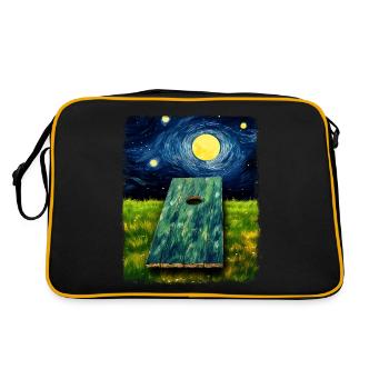 Cornhole Team Player Nuit étoilée Peinture - Sac Retro - noir/or - Dos