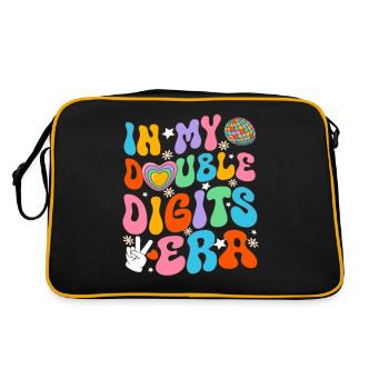 10 Years Old 10th Birthday - Retro Bag - black/gold - Back