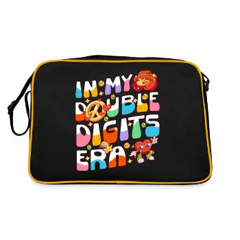 10 Years Old 10th Birthday - Retro Bag - black/gold - Back