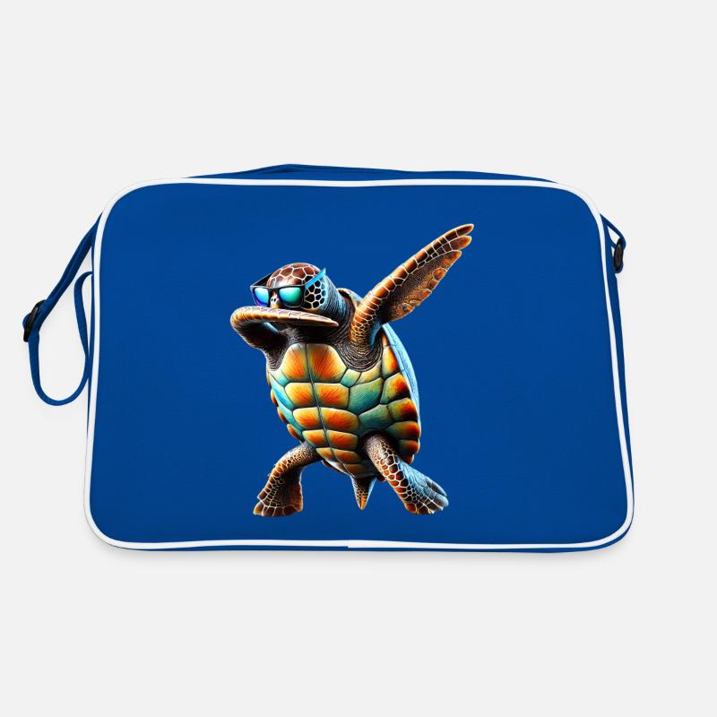 Funny Dabbing Sea Turtle Animal Lover Retro Bag