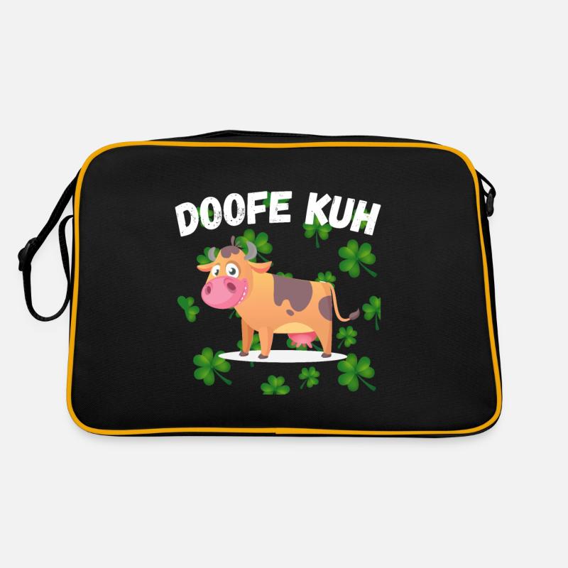 Witziger Spruch Doofe Kuh Spaß Sprüche Humor Retro Tasche