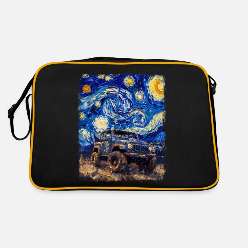 Mud Bogging Mudding Mud Racing Sternennacht Malere Retro Tasche