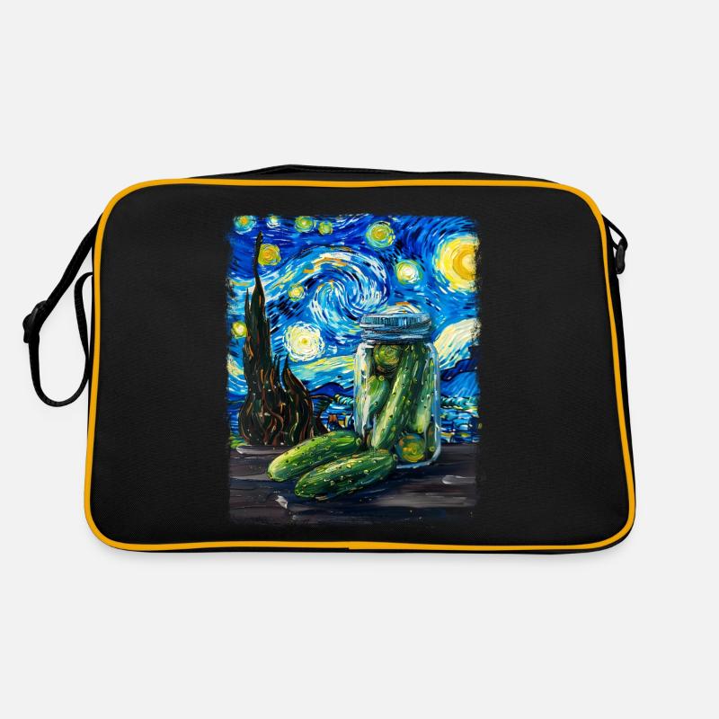 Concombre Concombre Aneth Nuit étoilée Peinture Sac Retro