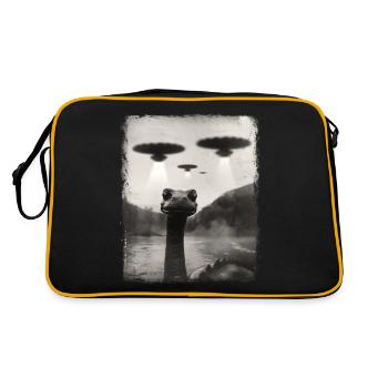 Loch Ness Monster Nessie OVNI Alien Außerirdischer - Sac Retro - noir/or - Dos