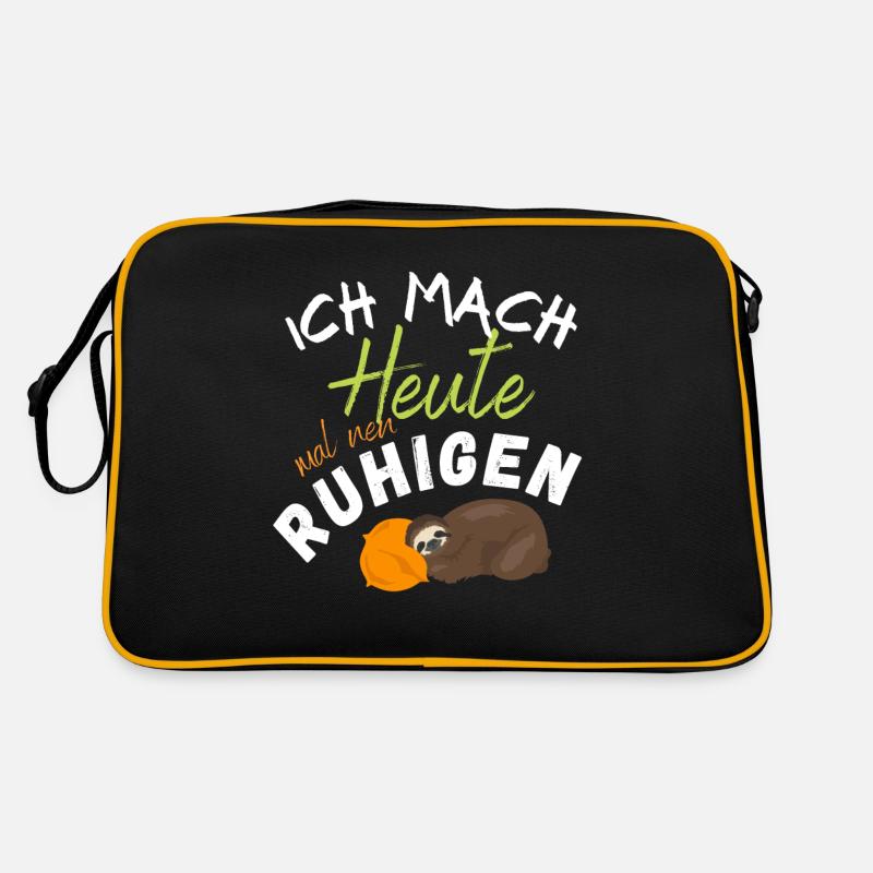 Ich Mach Heute Mal Nen Ruhigen Faultier Design Retro Tasche