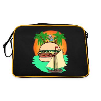 Rat Caraïbes Mer du Sud Fast Food Île Marin Bateau - Sac Retro - noir/or - Dos