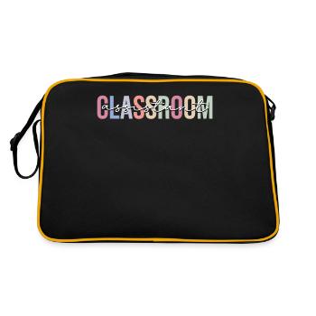 Classroom Assistant Teacher Assistant School - Retro Bag - black/gold - Back