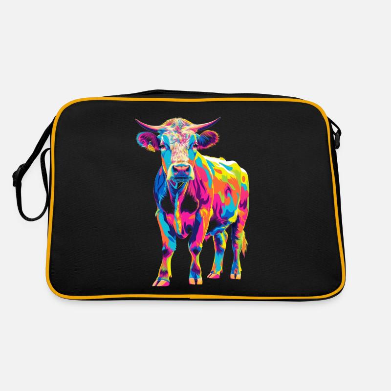 Éleveur de bovins Hereford Popart Sac Retro