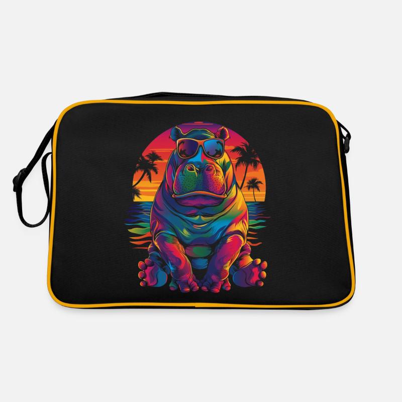 Hippopotame Lunettes de soleil Plage Popart Sac Retro