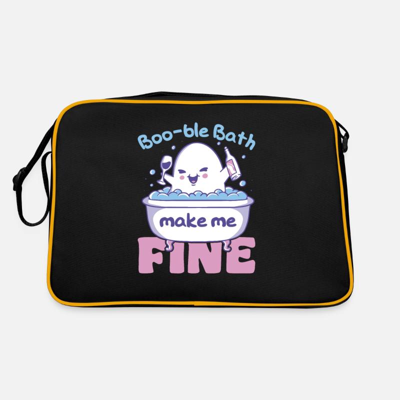 Boo-ble Bath make me fine Bubble Bath with wine Retro Bag
