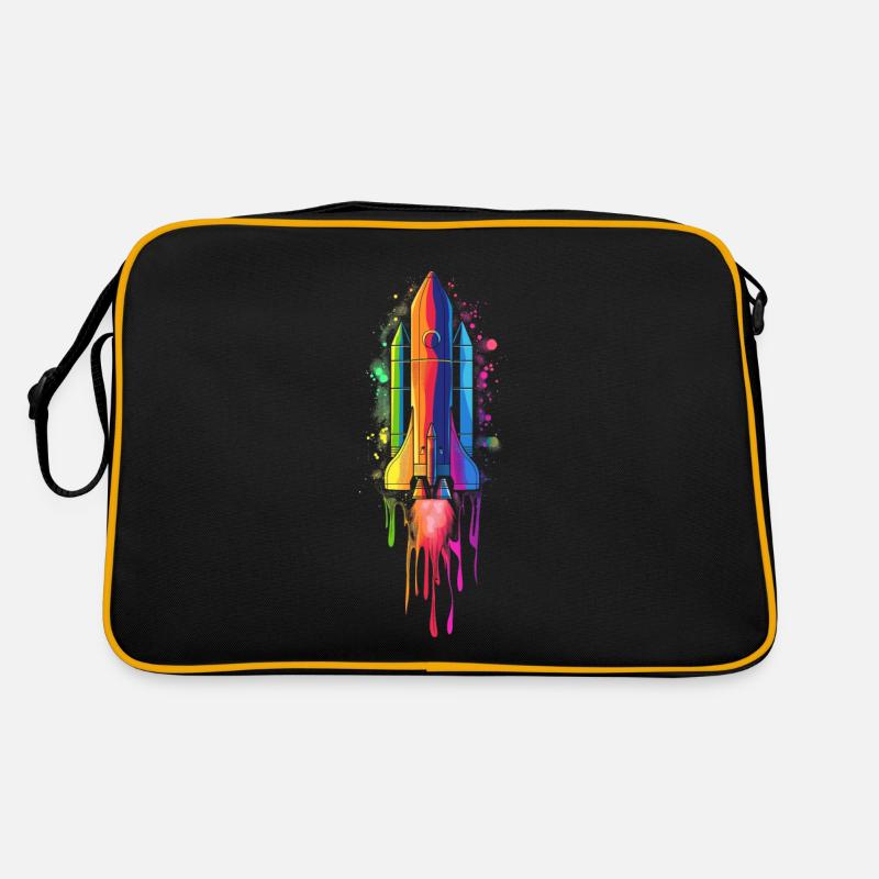 Rakete Raumfahrt Rakete Space Shuttle Raumschiff P Retro Tasche